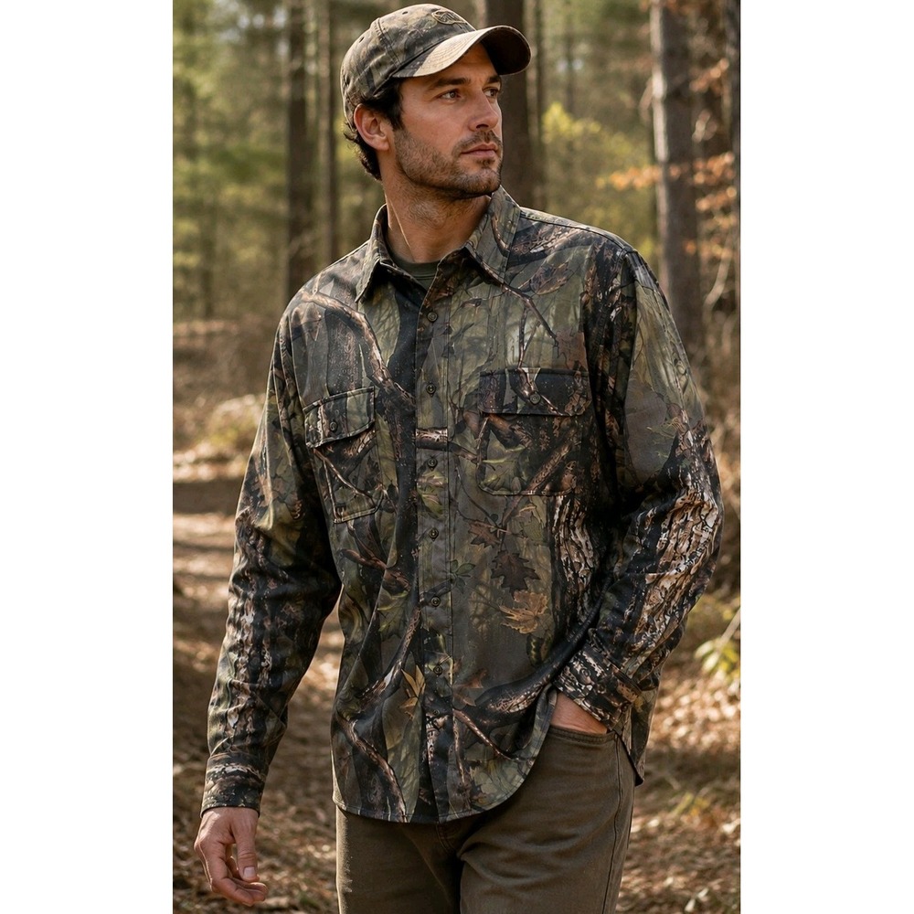 NWT Master Sportsman Mens Shirt Size L Camouflage Hunting Outdoor Gorpcore